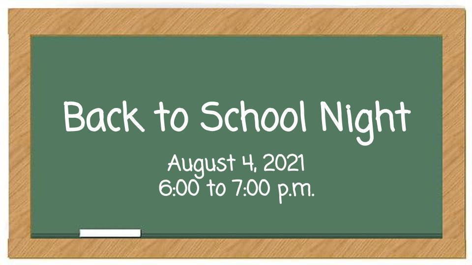 Back to school night sign